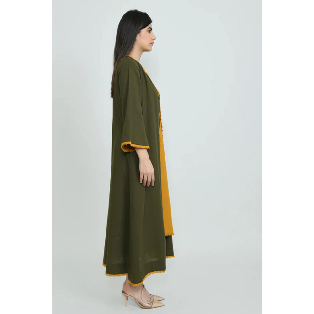 OMAANA Army Faiza Dress with Jacket - Image 4