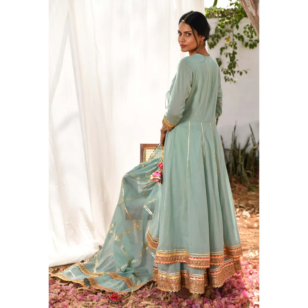 OMAANA Atrangi Anarkali Set (Set of 3) - Image 5