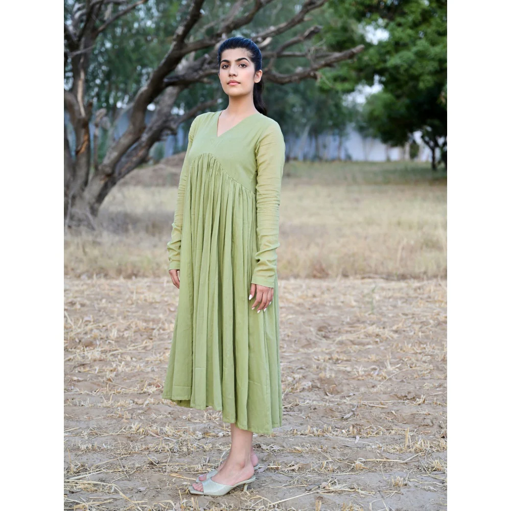 OMAANA Green Spring Days Breezy Dress - Image 2