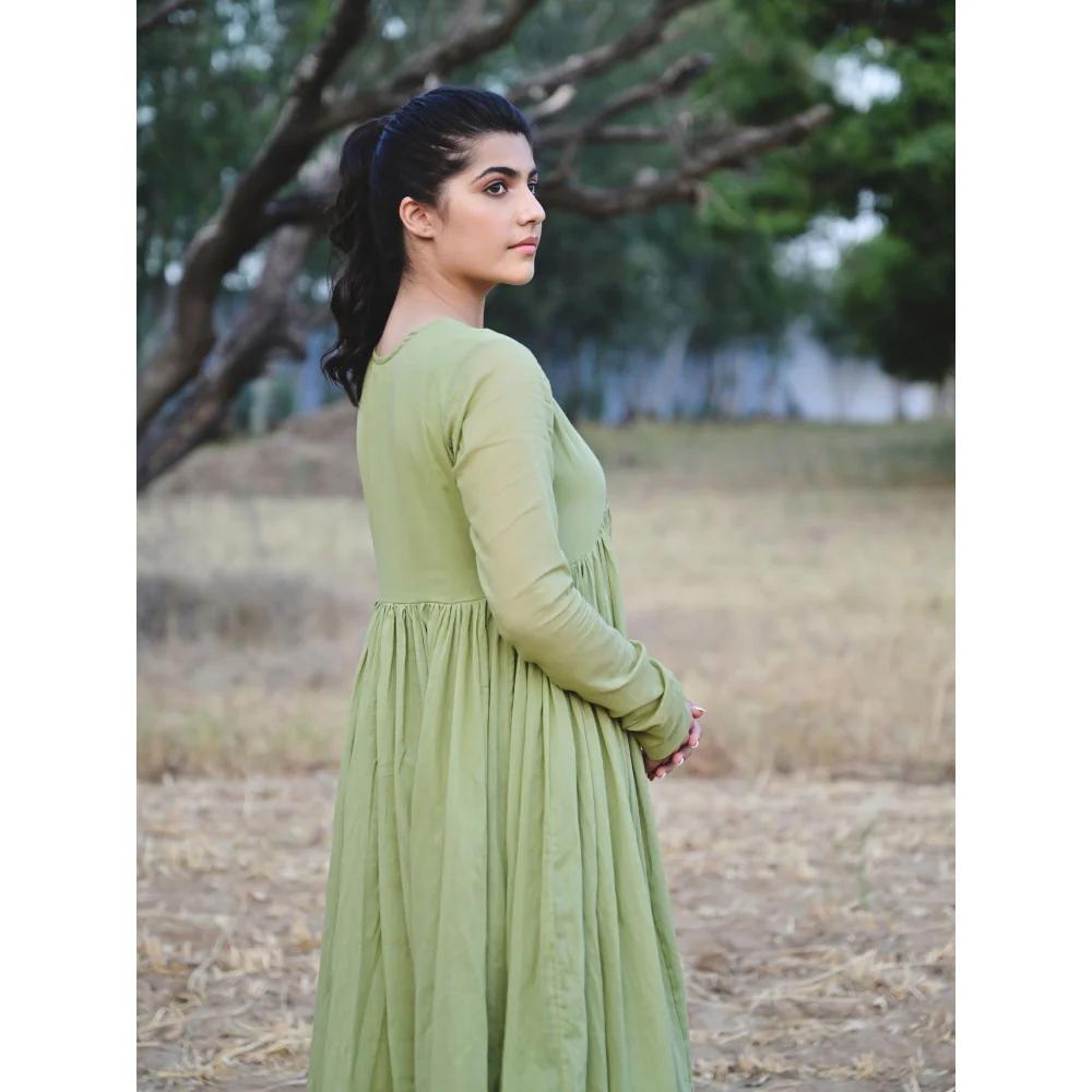 OMAANA Green Spring Days Breezy Dress - Image 3