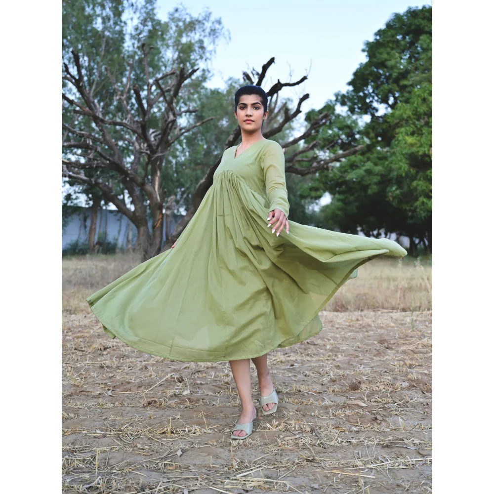 OMAANA Green Spring Days Breezy Dress - Image 5