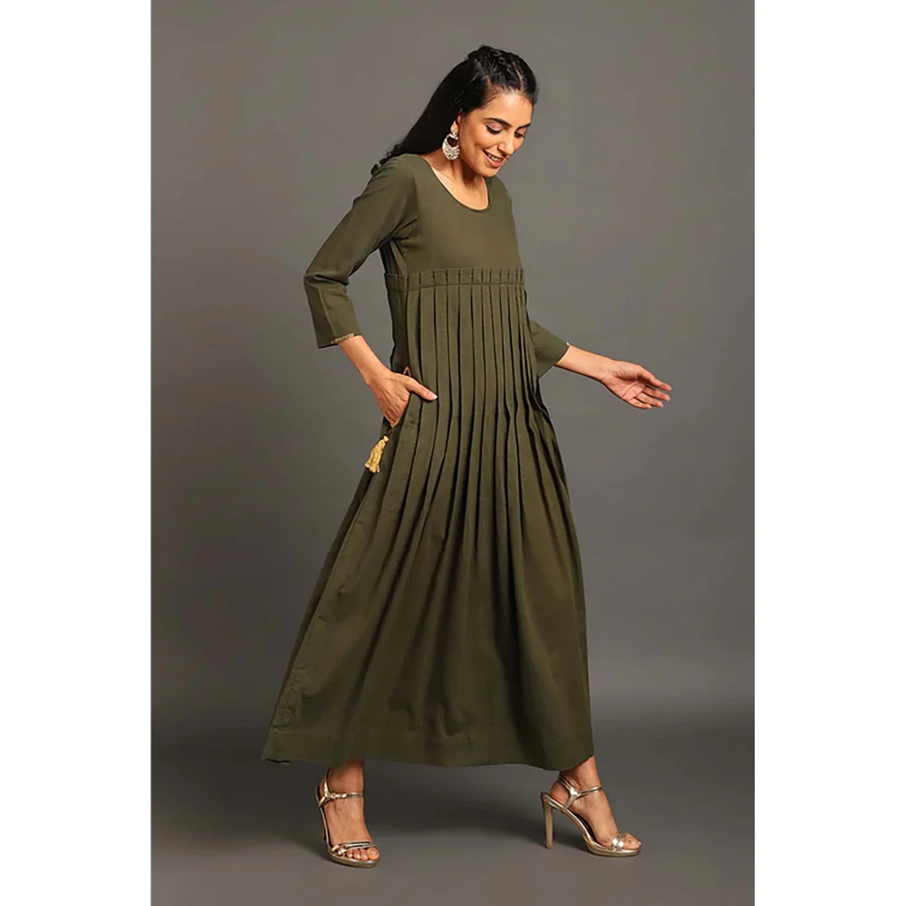 OMAANA Pleat Around Long Maxi Dress - Image 3