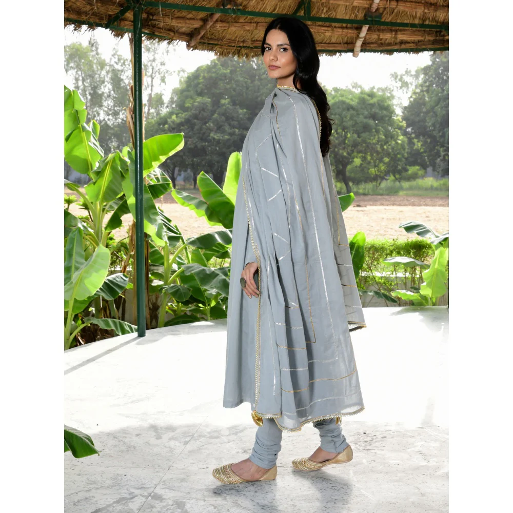 OMAANA Saanjh Taani Anarkali Suit Set (Set of 3) - Image 2