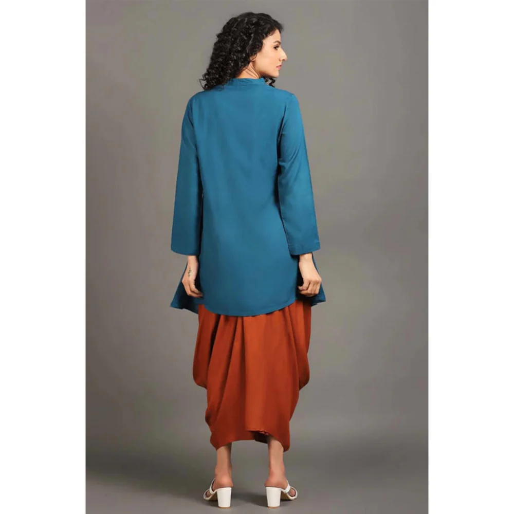 OMAANA Teal Blue Sufi Saga Co-Ord's - Image 2