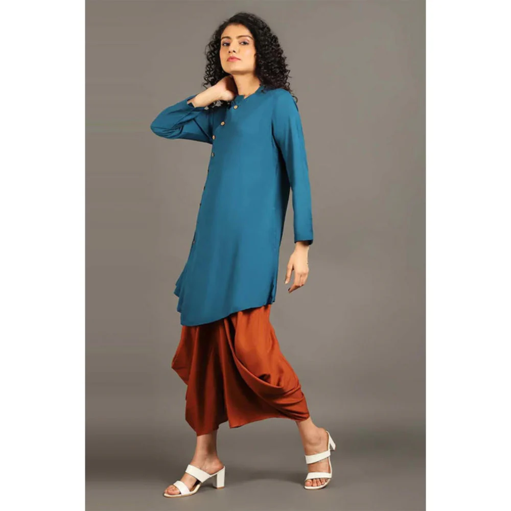 OMAANA Teal Blue Sufi Saga Co-Ord's - Image 3