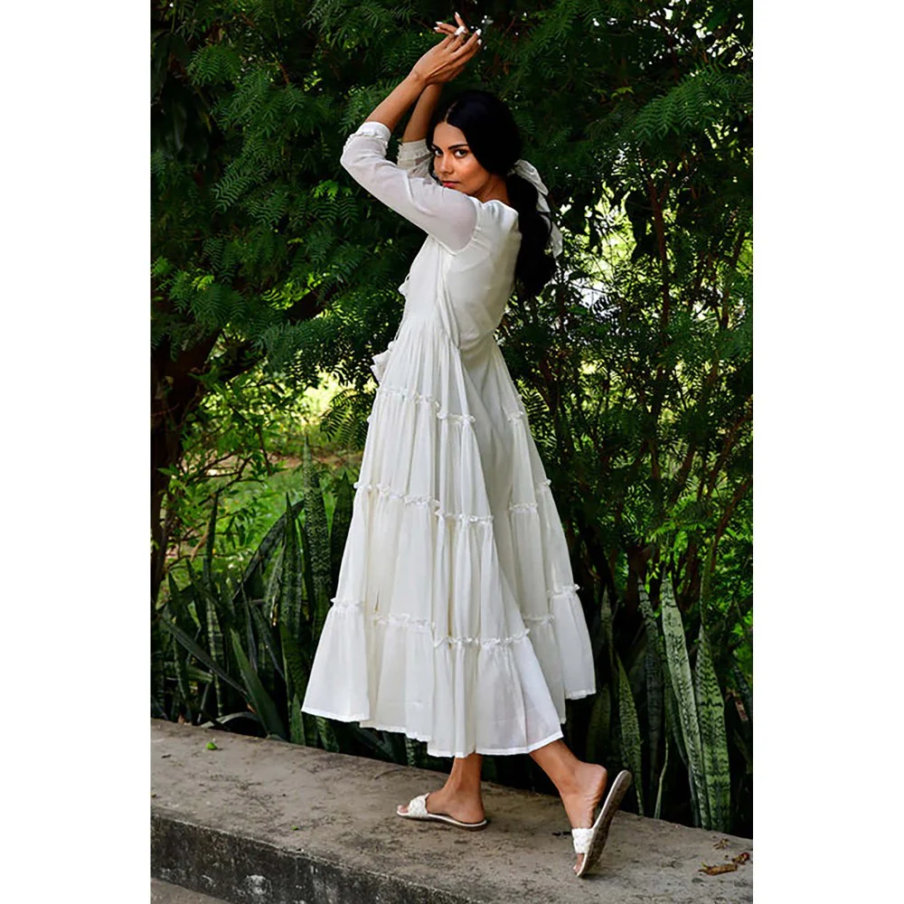 OMAANA Vanilla Delight Summer Maxi Dress - Image 2
