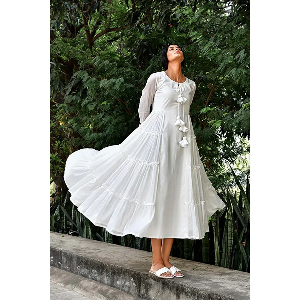 OMAANA Vanilla Delight Summer Maxi Dress - Image 5