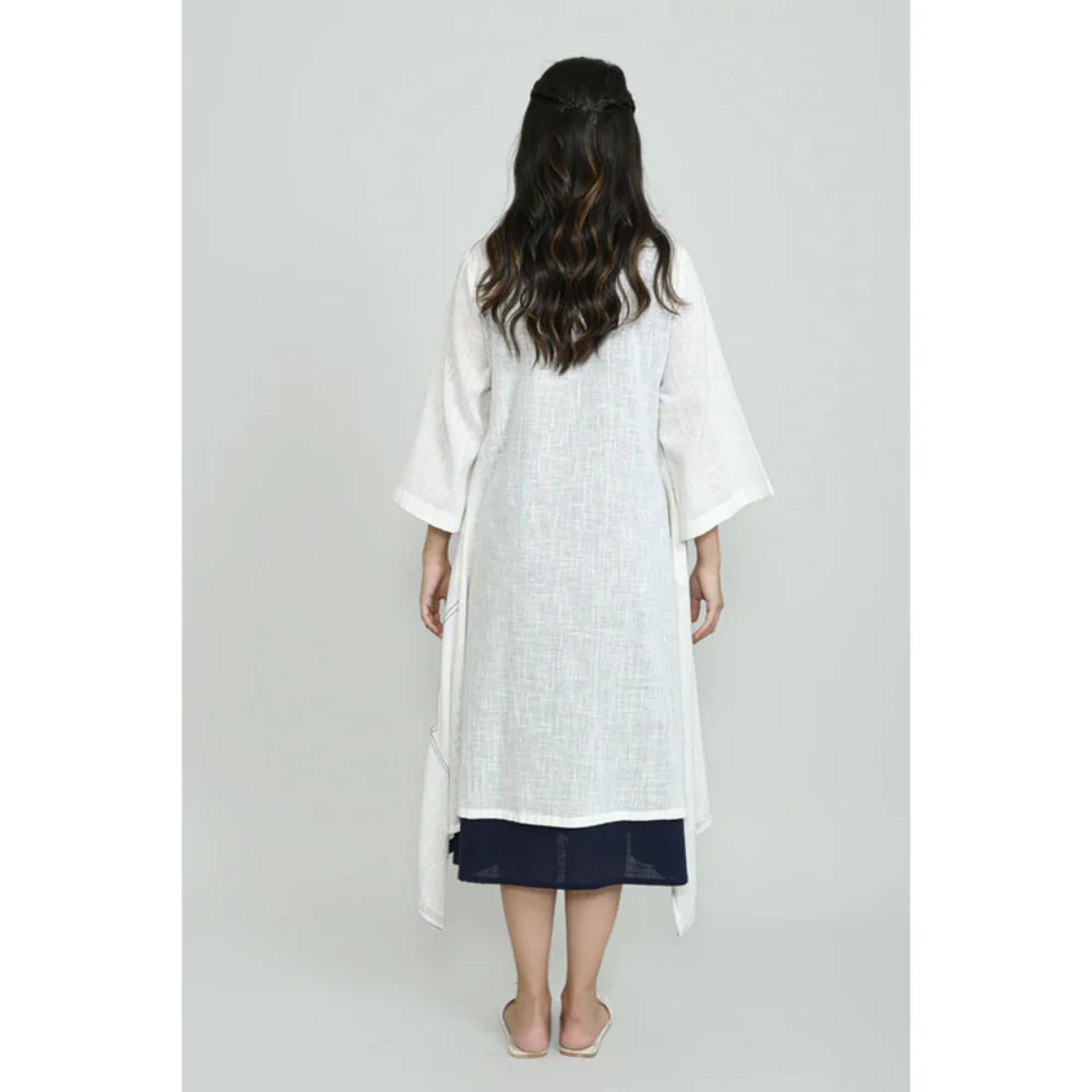 OMAANA White Waterfall Dress with Shrug - Image 2