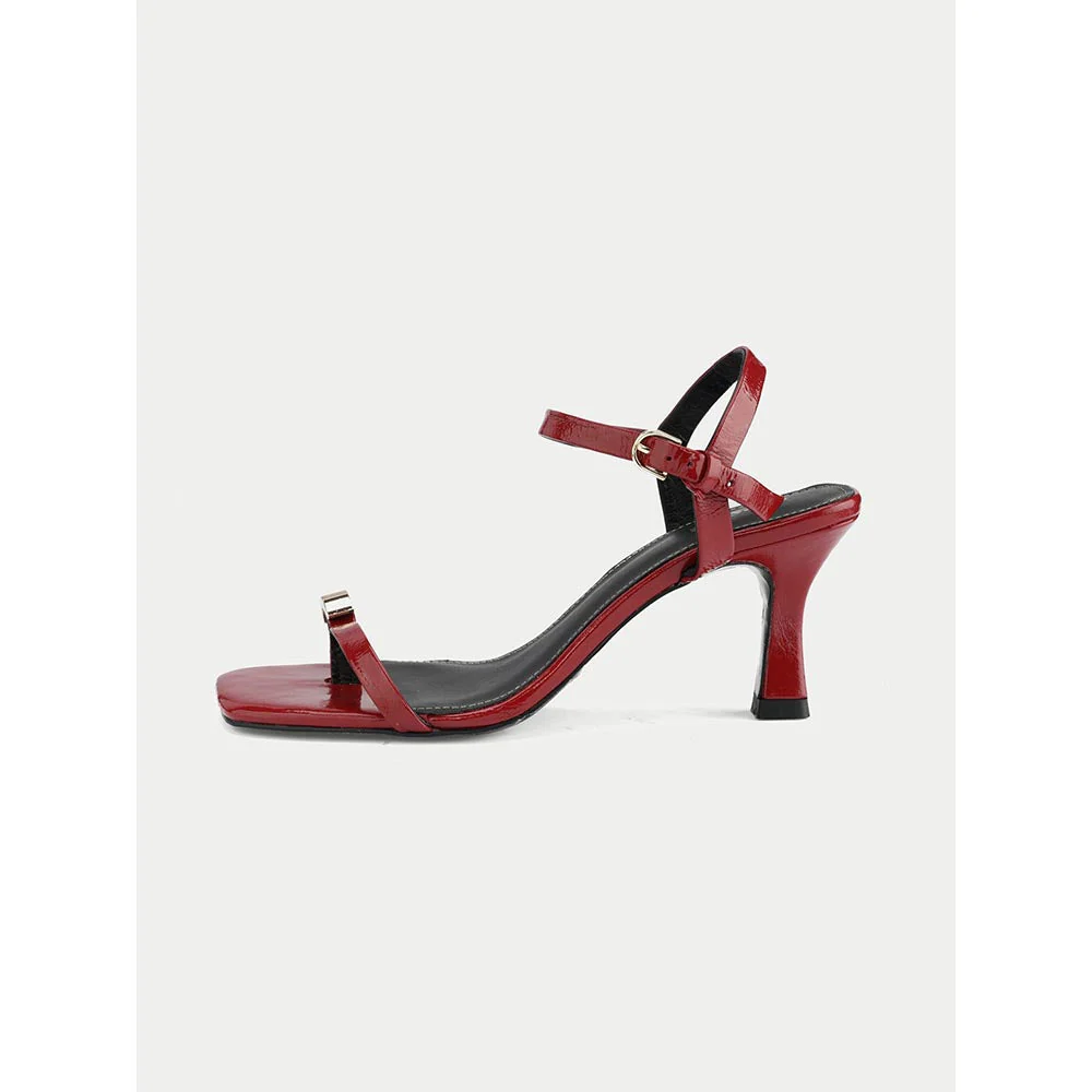 Oroh Red Vic Heel Sandals - Image 2
