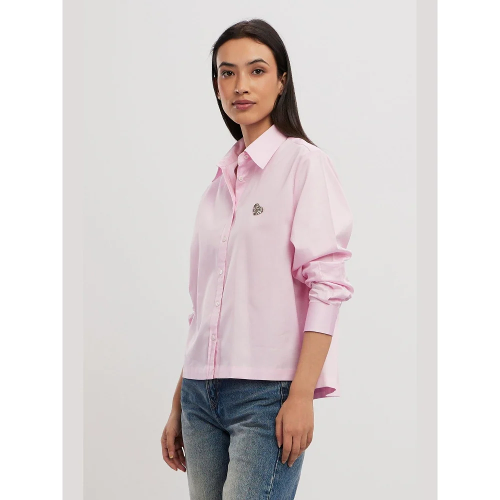 Pallavi Swadi Pink Pastel Swarovski Heart Crop Shirt - Image 4