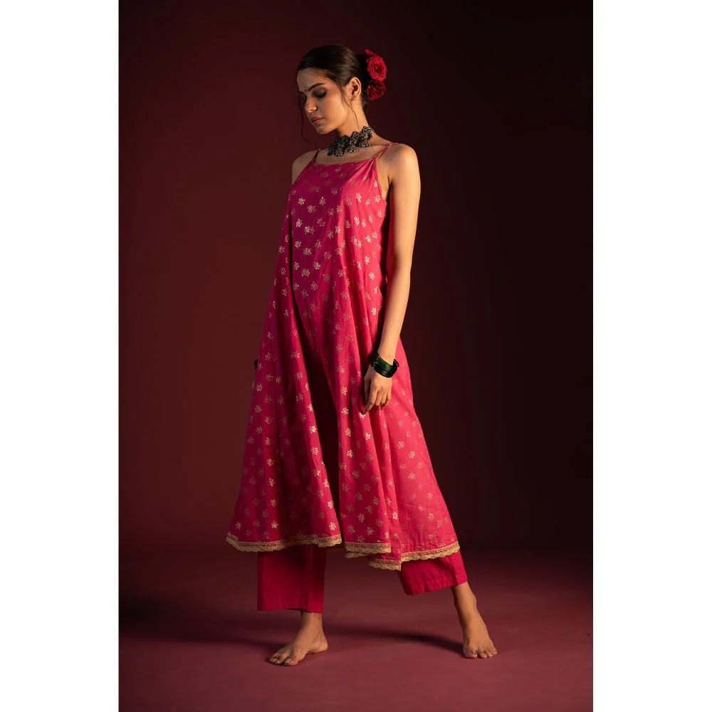 PANTS AND PAJAMAS Blue Shukra Foil Print Dupatta - Image 3