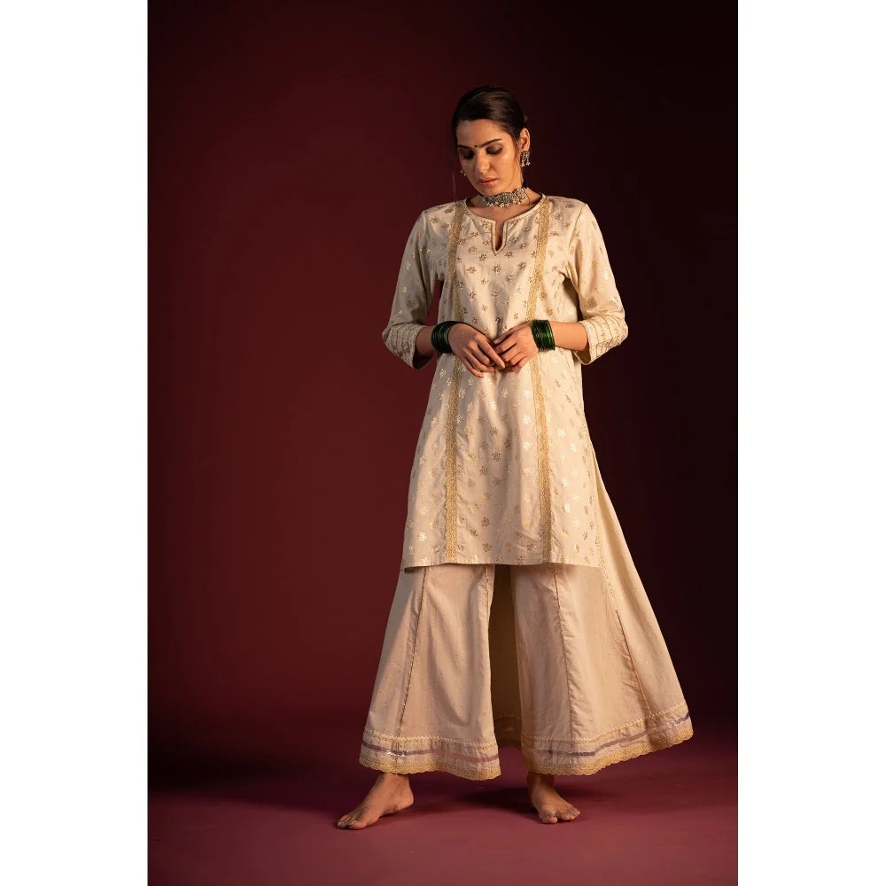 PANTS AND PAJAMAS Ravi Foil Print Dupatta - Image 3