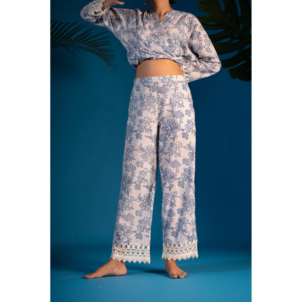 PANTS AND PAJAMAS White Mehara Sequined Kota Dupatta - Image 4