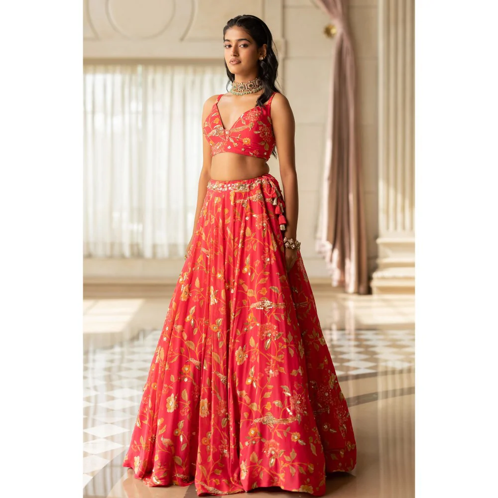 Paulmi & Harsh Honey Pink Lehenga with Choli and Dupatta - Image 3