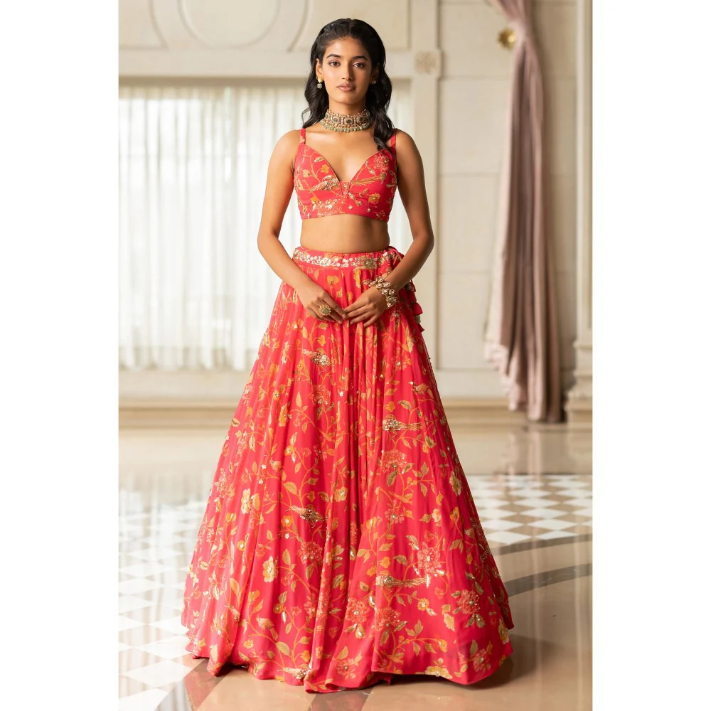 Paulmi & Harsh Honey Pink Lehenga with Choli and Dupatta - Image 5