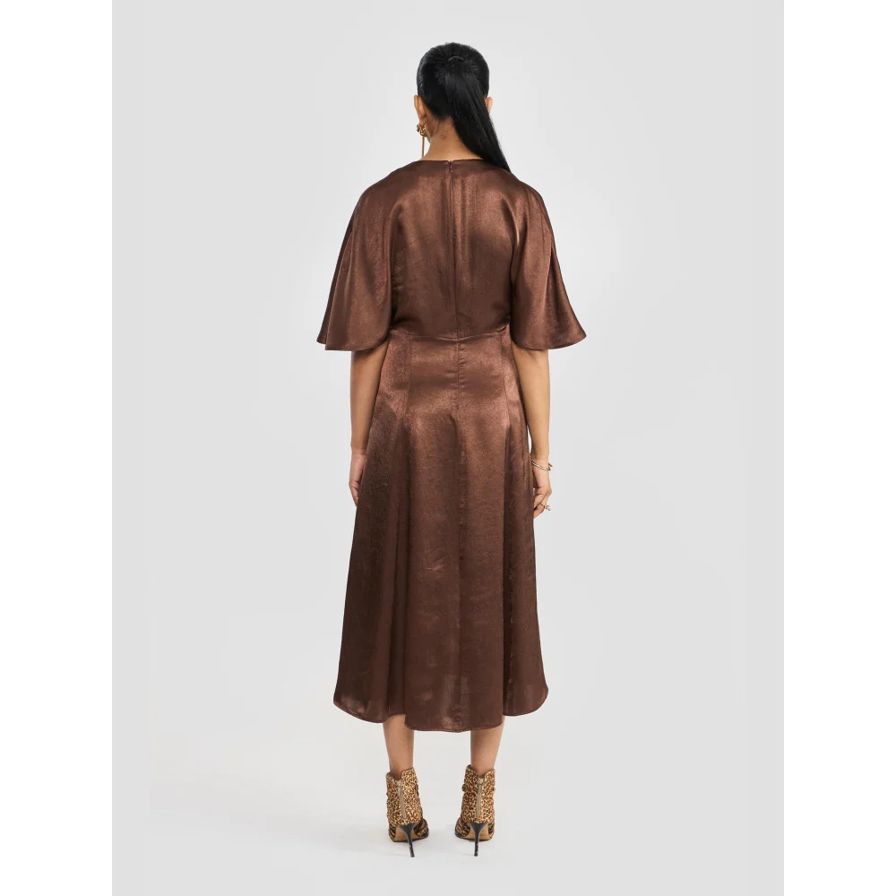 Perona Giana Brown A Line Dress - Image 3