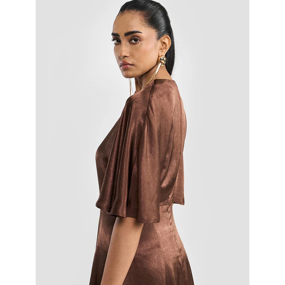 Perona Giana Brown A Line Dress - Image 5