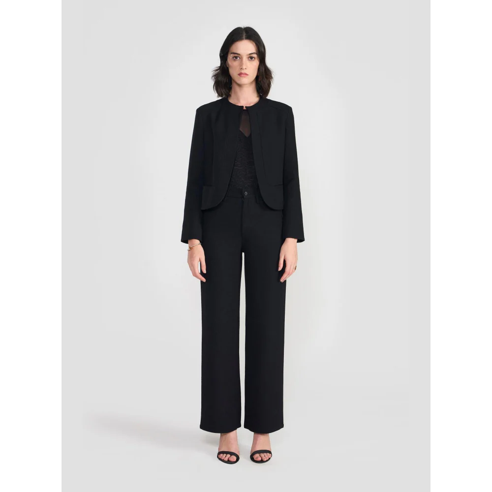 Perona Kylie Black Open Front Blazer - Image 4