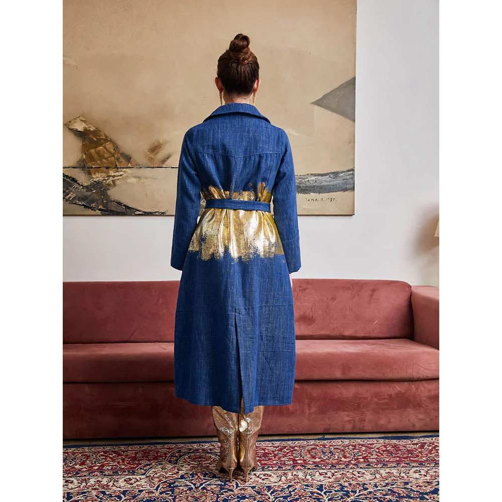 Pozruh By Aiman Blaze Denim Trench (Set of 2) - Image 4