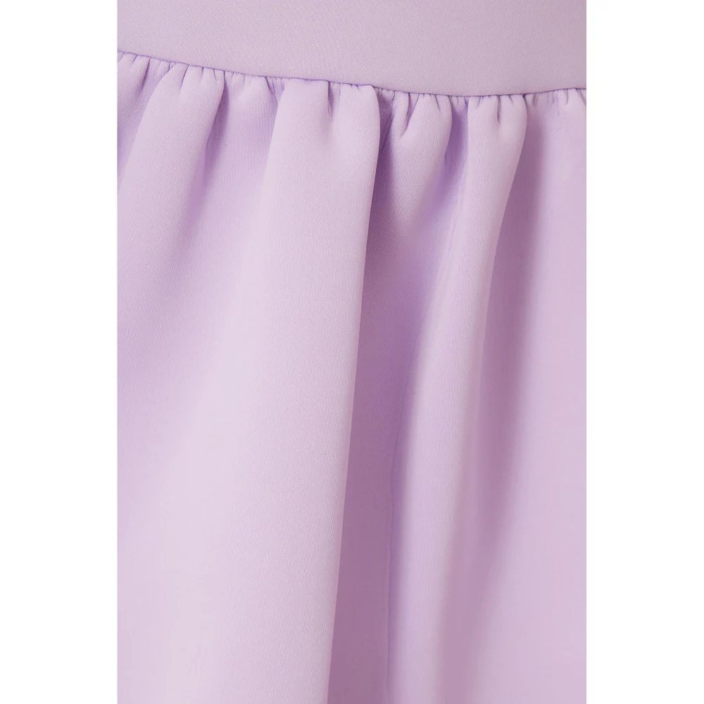 Quiz Clothing Lavender Square Neck Sleeveless Peplum Midi Dress - Image 5