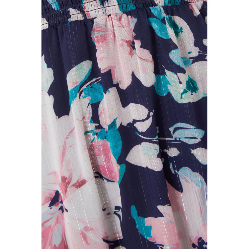 Quiz Clothing Multicolor Floral Chiffon V-Neck Long Sleeve Midi Dress - Image 5
