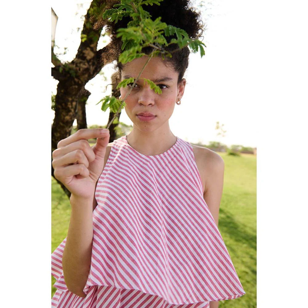 Raas Life Pink Camellia Stripes Dress - Image 3