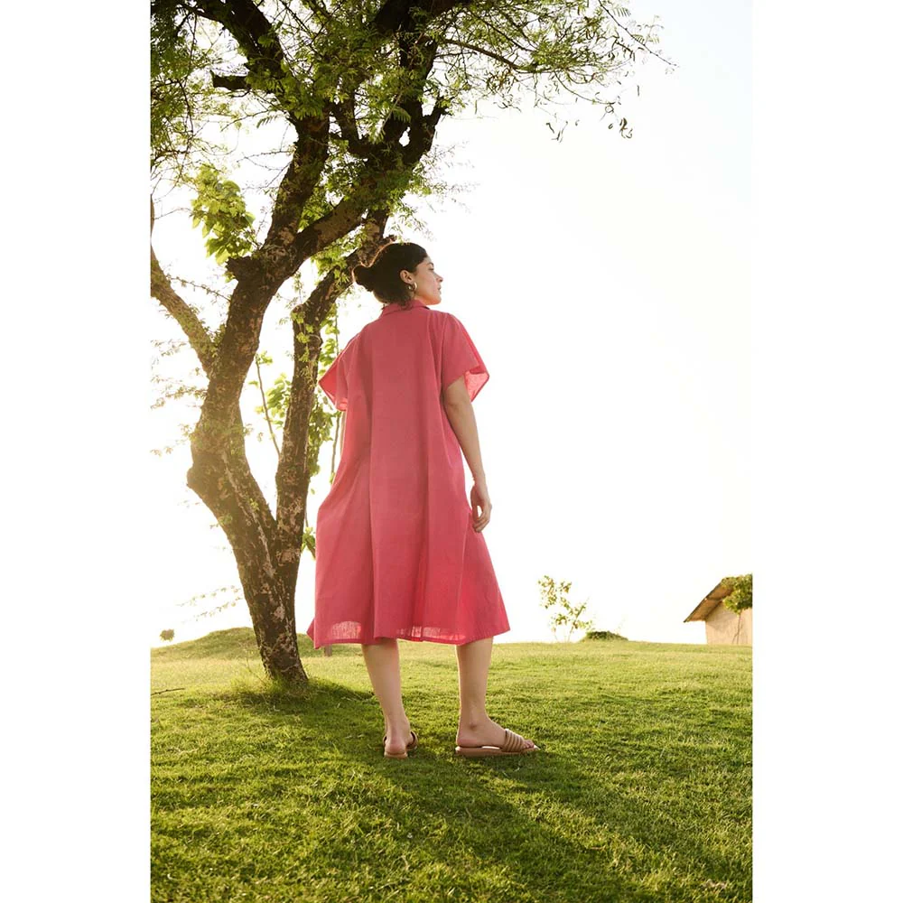 Raas Life Pink Chamomile Solid Dress - Image 2