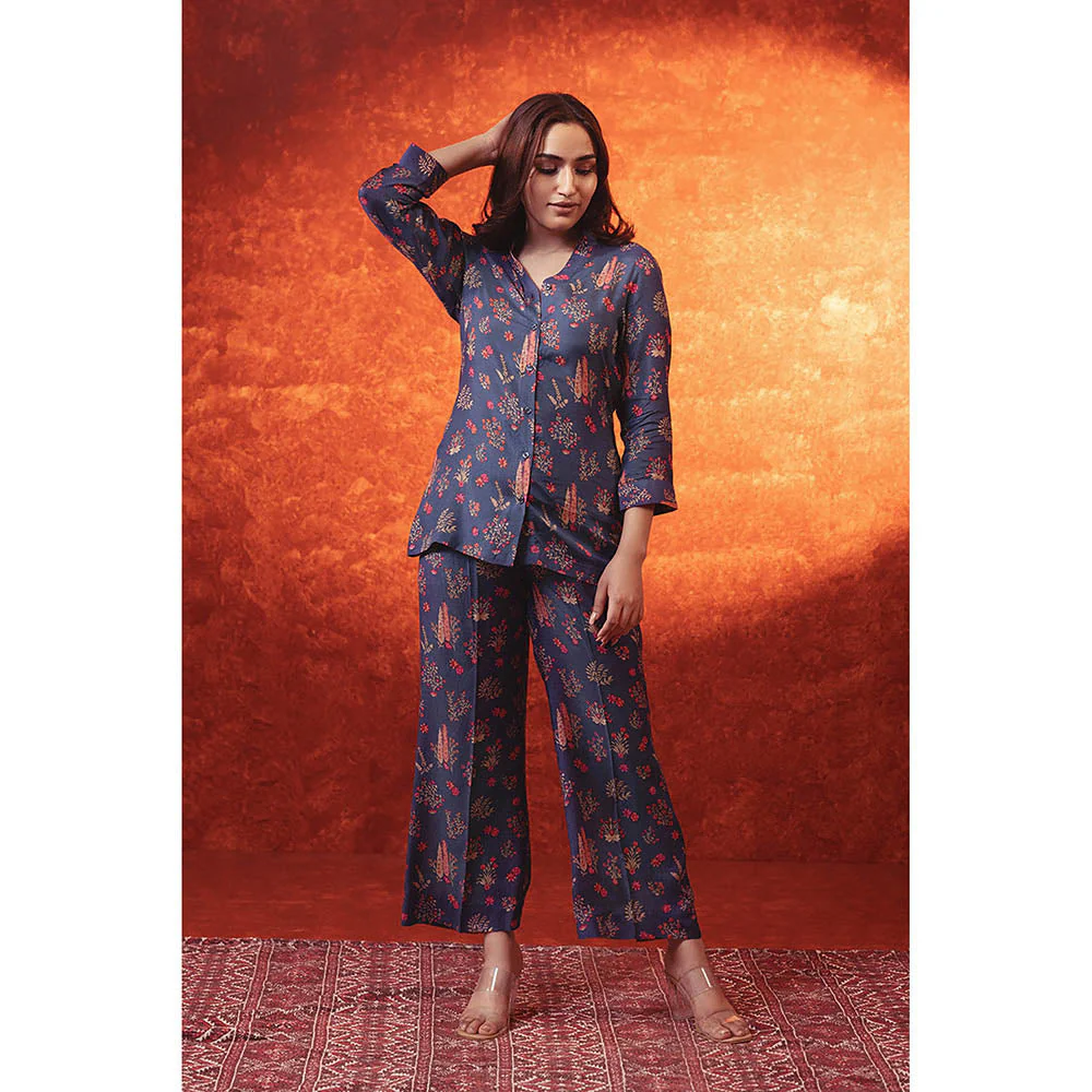 RITIKA GUPTA Blue Printed Co-Ord - Image 2