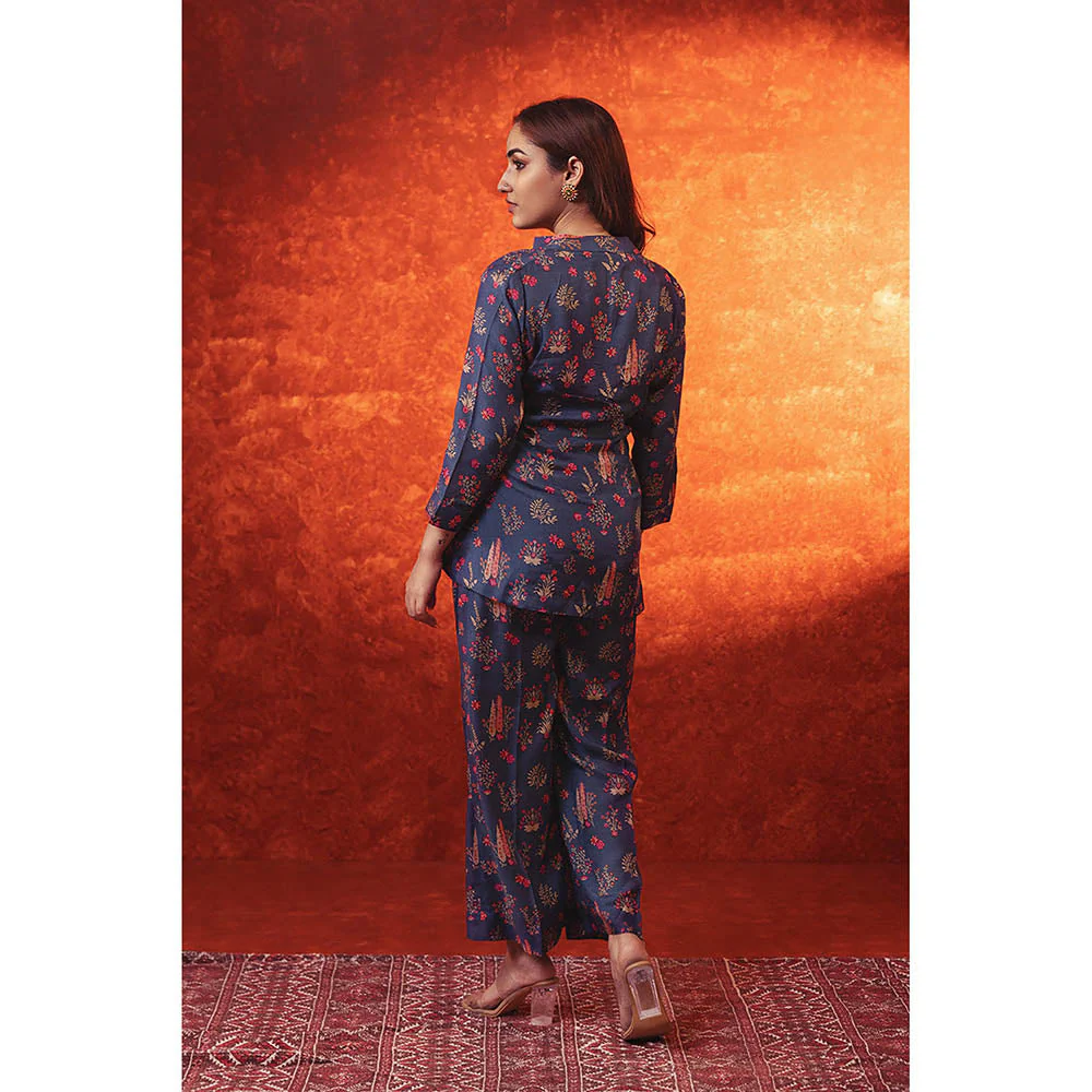 RITIKA GUPTA Blue Printed Co-Ord - Image 3