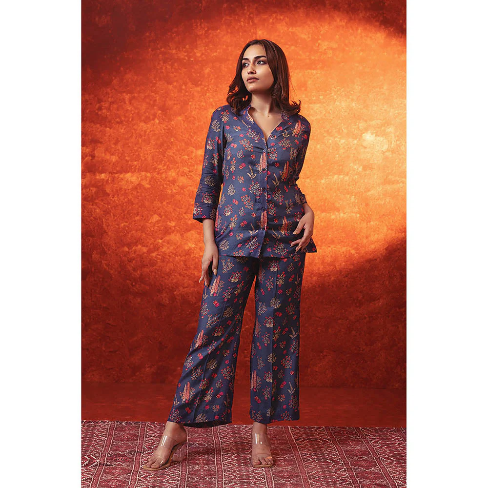 RITIKA GUPTA Blue Printed Co-Ord - Image 5