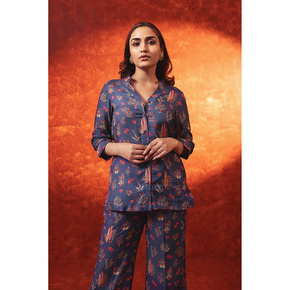 RITIKA GUPTA Blue Printed Co-Ord - Image 6