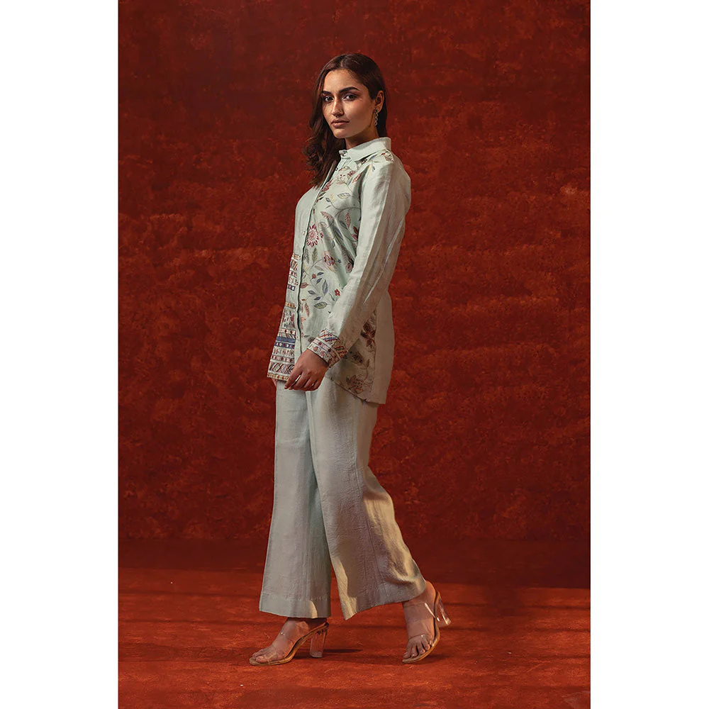 RITIKA GUPTA Blue Printed Co-Ord Set - Image 5