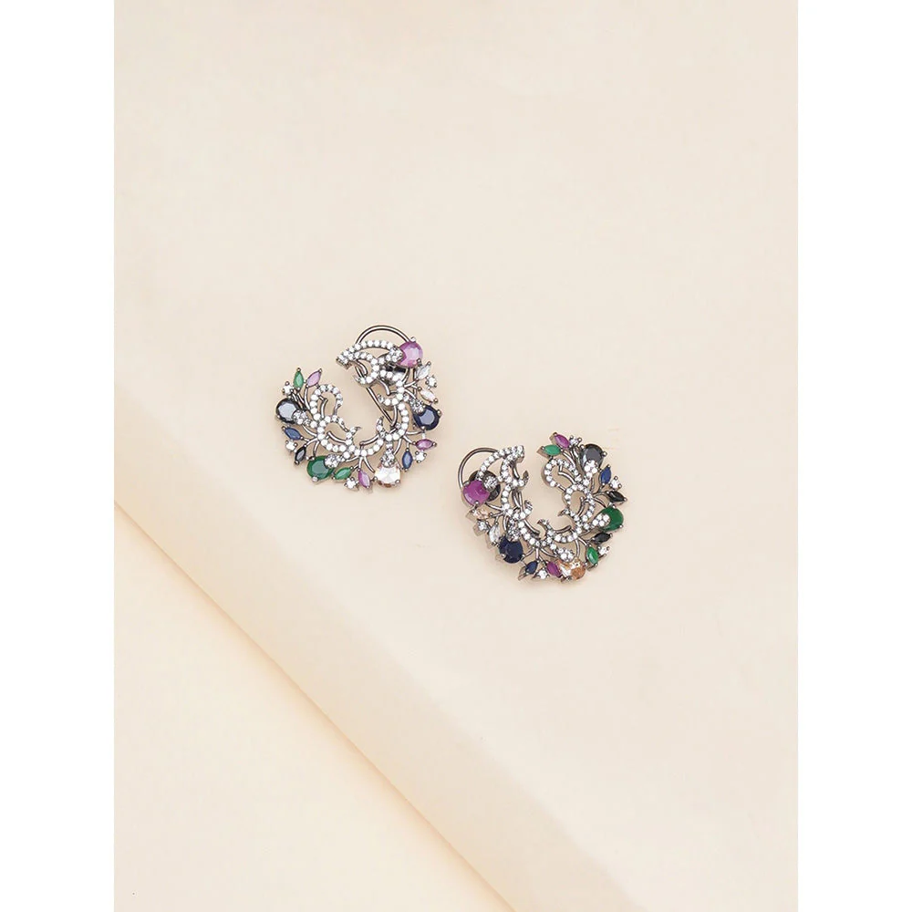 Ritu Singh Multi Flower Oversized Stud Earrings - Image 4