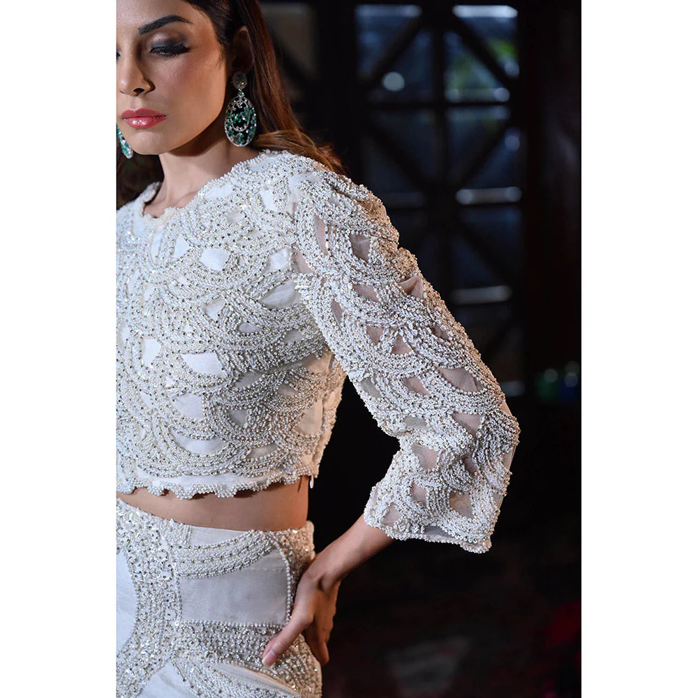 Rococo Noor Top and Skirt - White (Set of 3) - Image 7