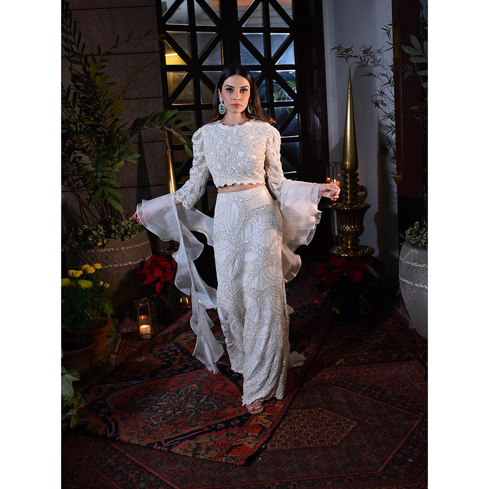 Rococo Noor Top and Skirt - White (Set of 3) - Image 8