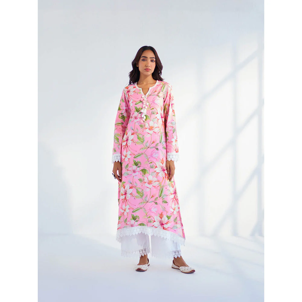 Roze Aasma Kurta with Pant & Dupatta (Set of 3) - Image 3