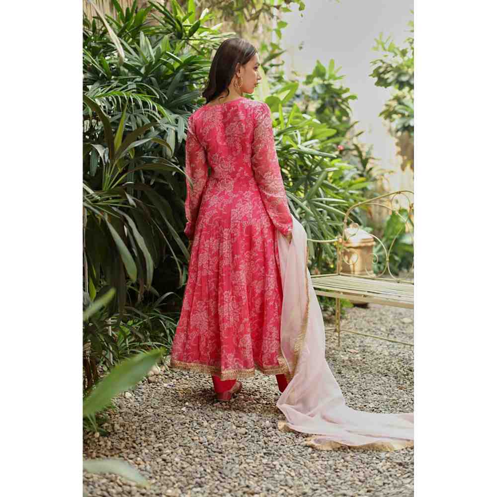 Roze Ahana Anarkali (Set of 3) - Image 5