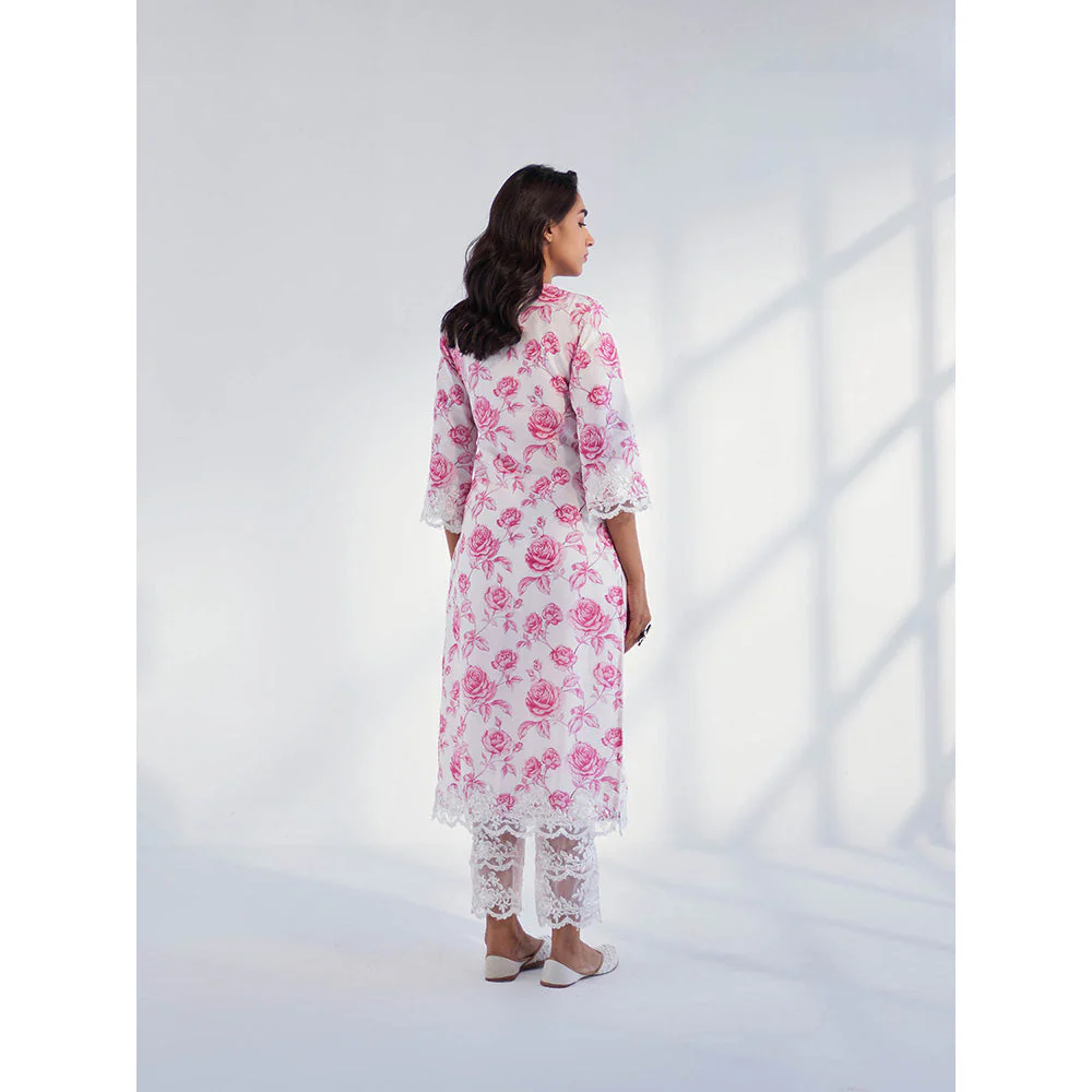 Roze Arah Kurta with Pant & Dupatta (Set of 3) - Image 5