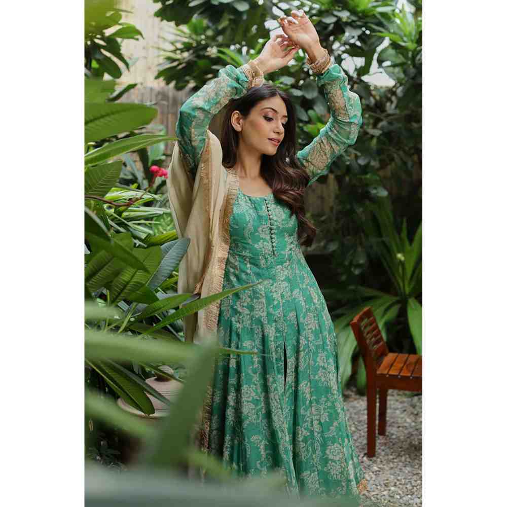 Roze Chhaya Anarkali (Set of 3) - Image 5