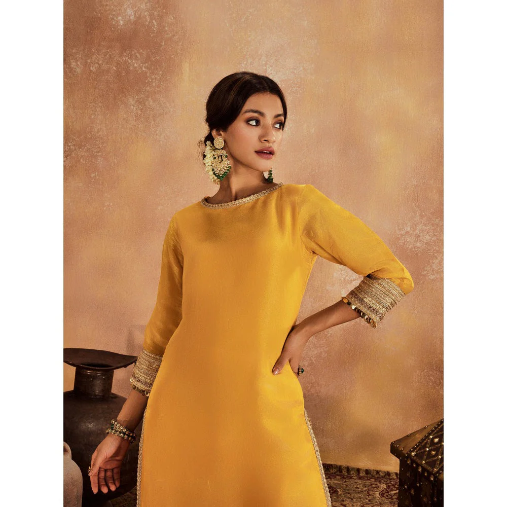 Roze Kainat Kurta with Sharara & Dupatta (Set of 3) - Image 5