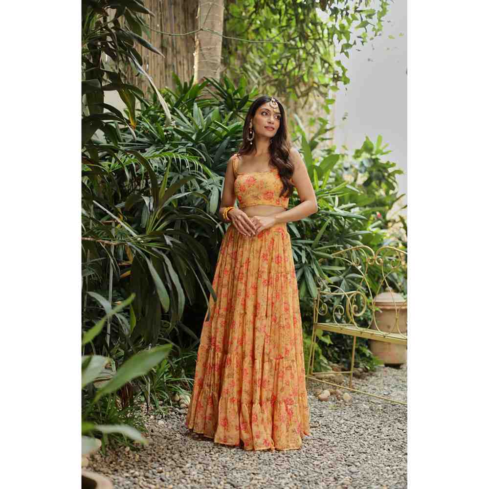 Roze Kyra Lehenga (Set of 3) - Image 3