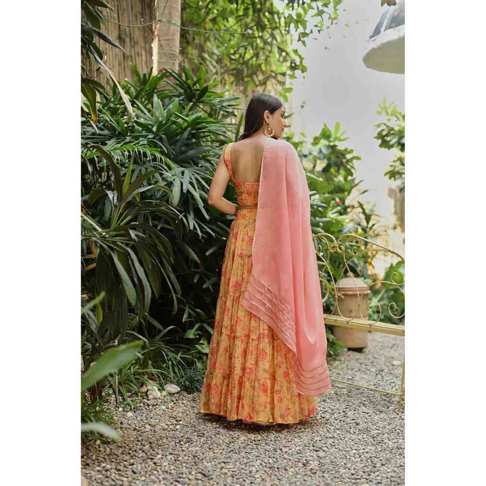 Roze Kyra Lehenga (Set of 3) - Image 4