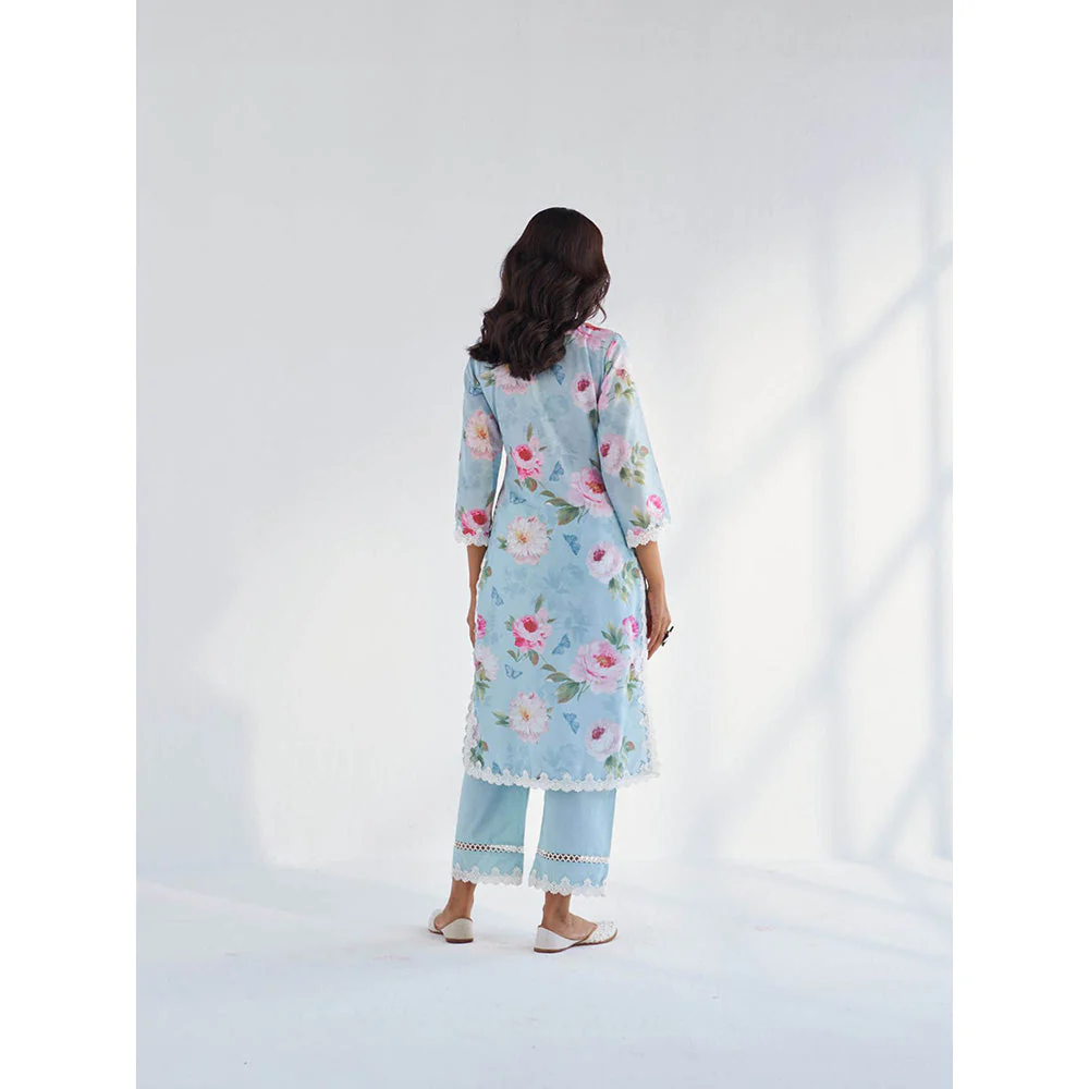 Roze Mariam Kurta with Pant & Dupatta (Set of 3) - Image 7