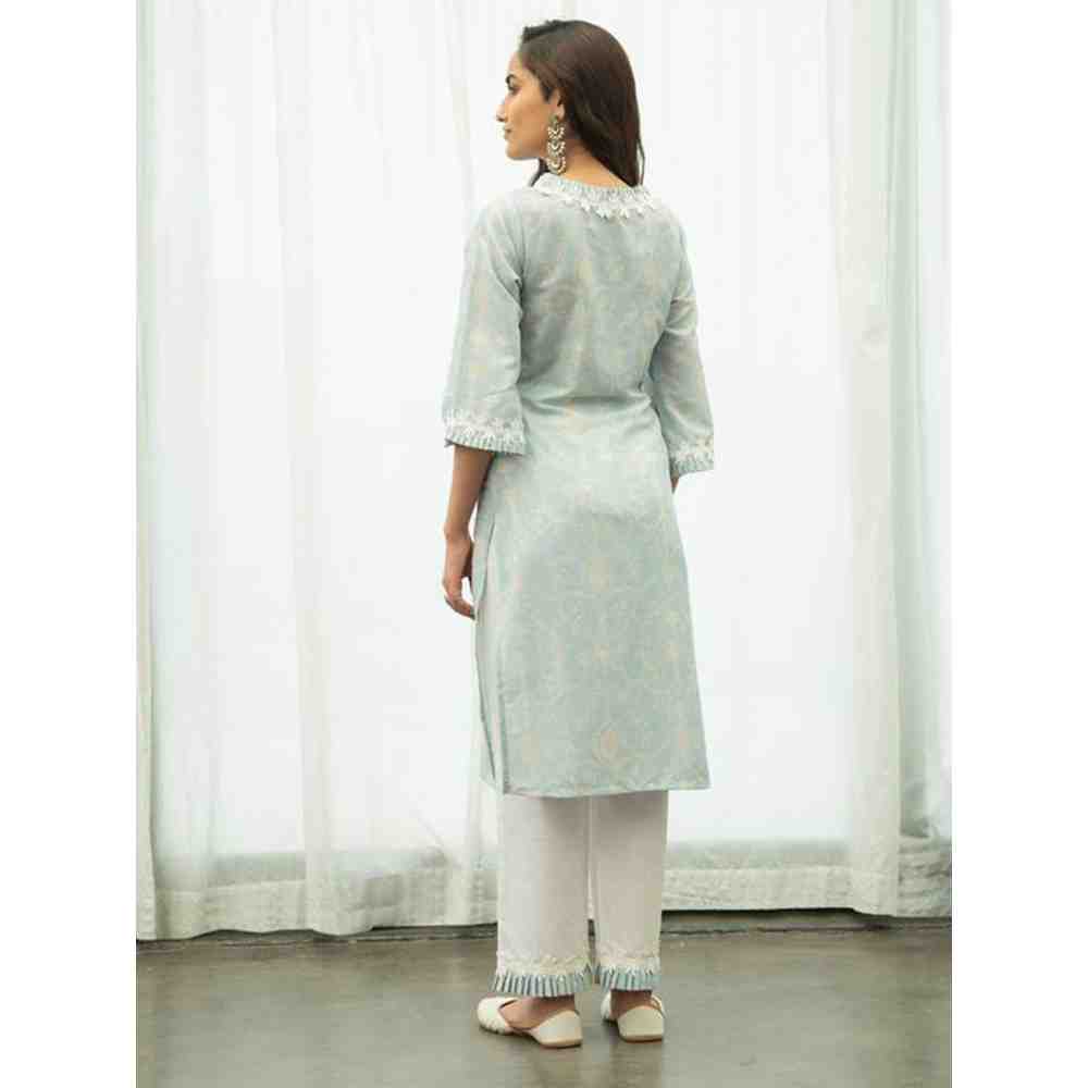 Roze Nazia Kurta (Set of 3) - Image 2