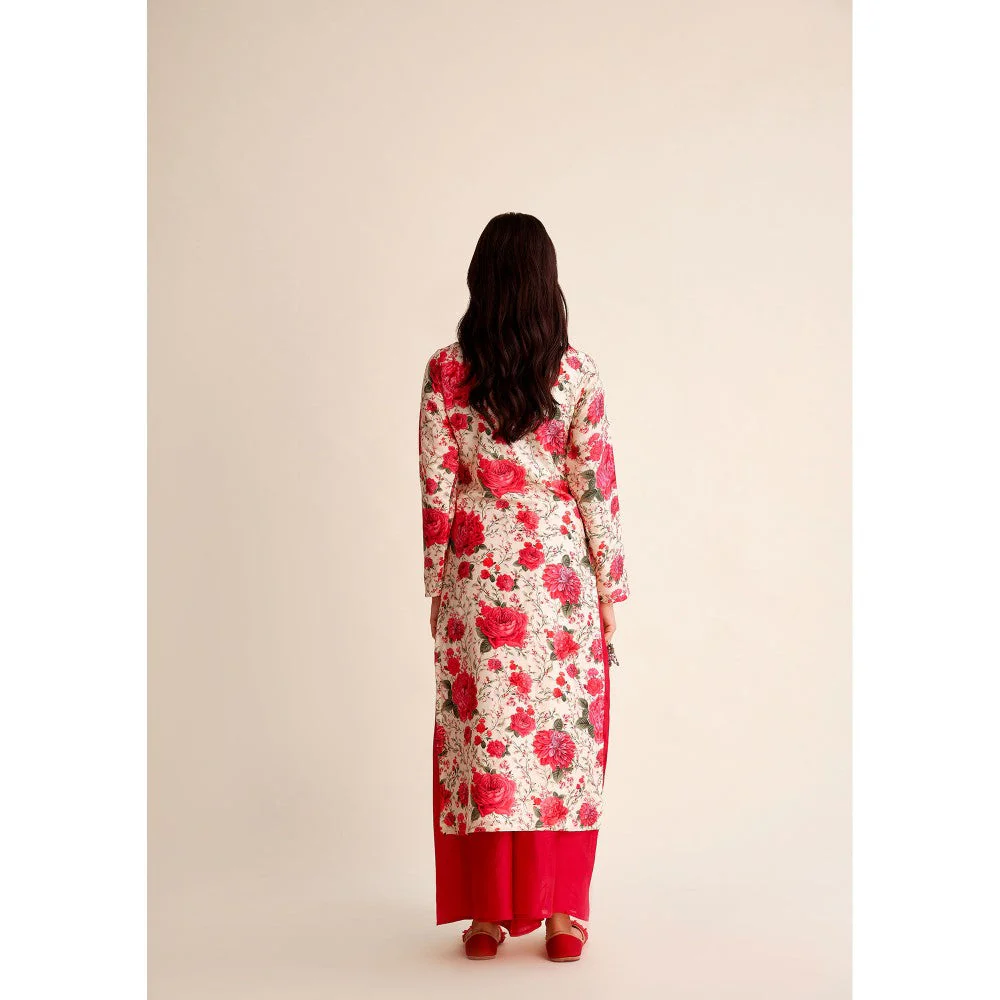 Roze Roshan Chanderi Kurta (Set of 3) - Image 8