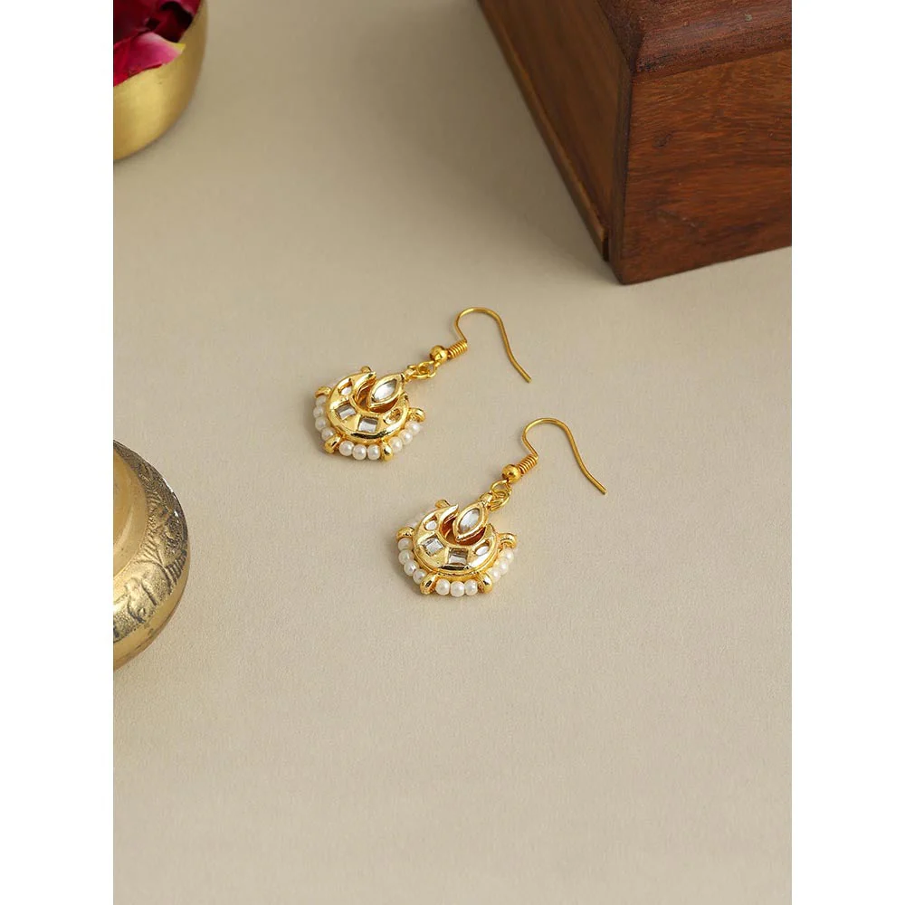 Ruby Raang Studio Afsana Gold Drops Earrings - Image 2
