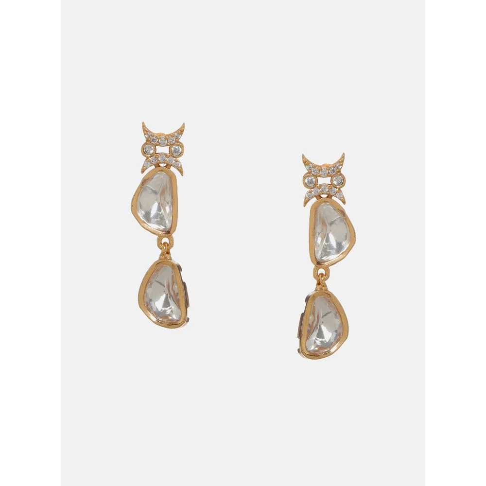 Ruby Raang Studio Ambit Diamond And Gold Earrings - Image 3