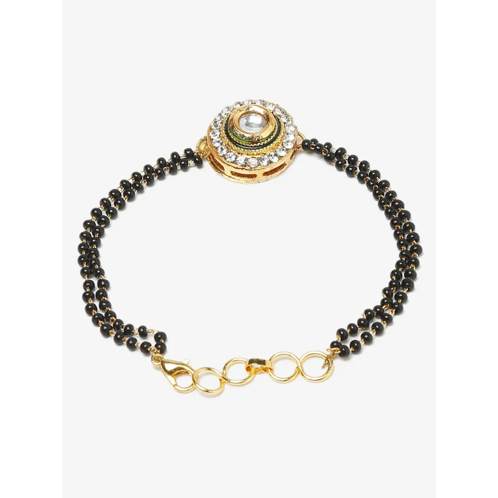 RUBY RAANG STUDIO Dusk Dew Kundan Bracelet Mangalsutra - Image 4
