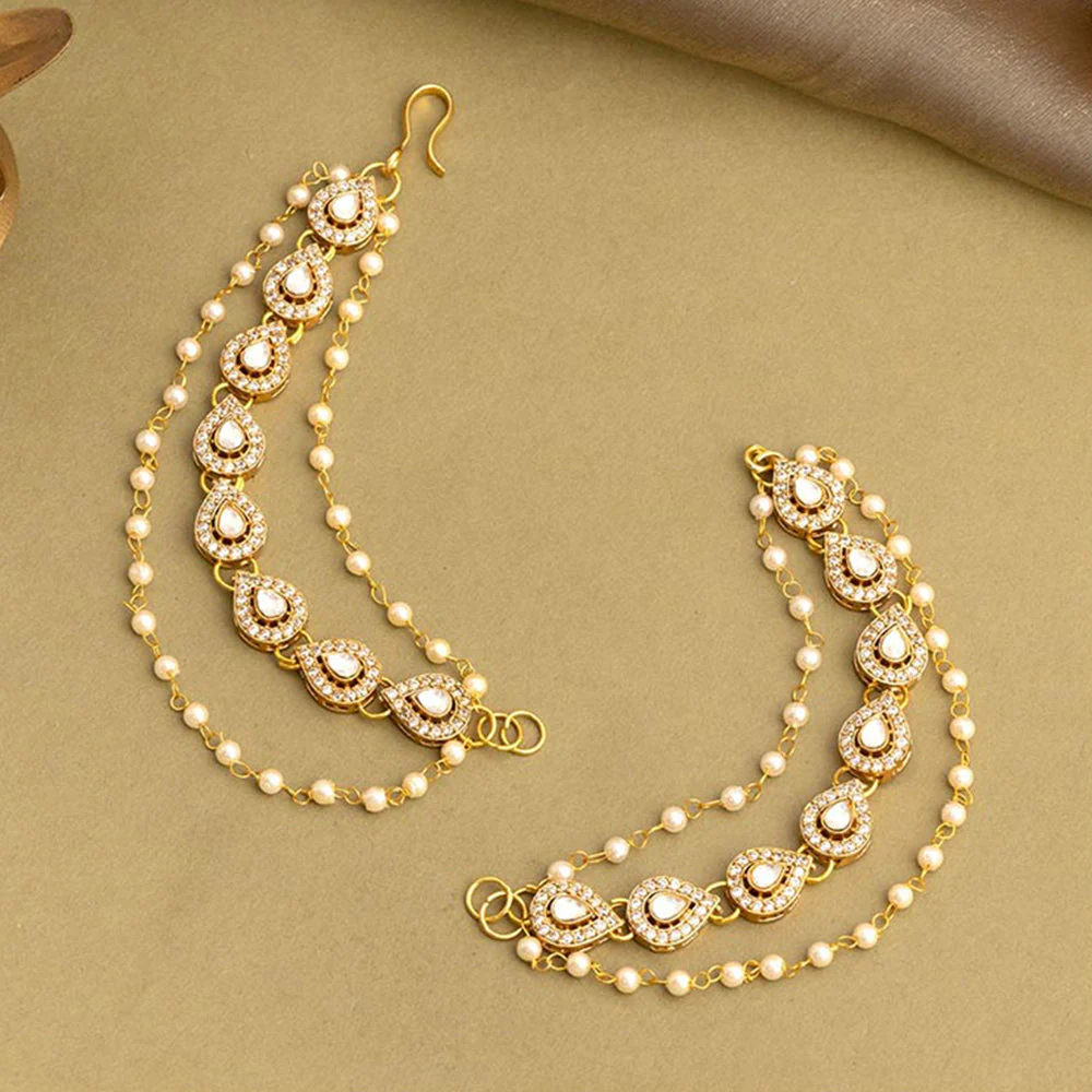 Ruby Raang Studio Gold Plated Ear Chain - Image 2