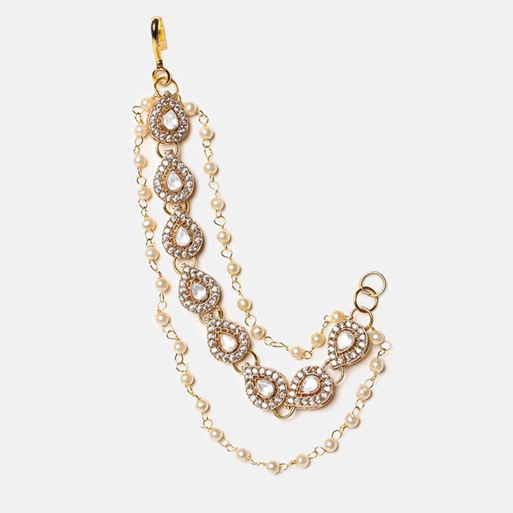 Ruby Raang Studio Gold Plated Ear Chain - Image 3